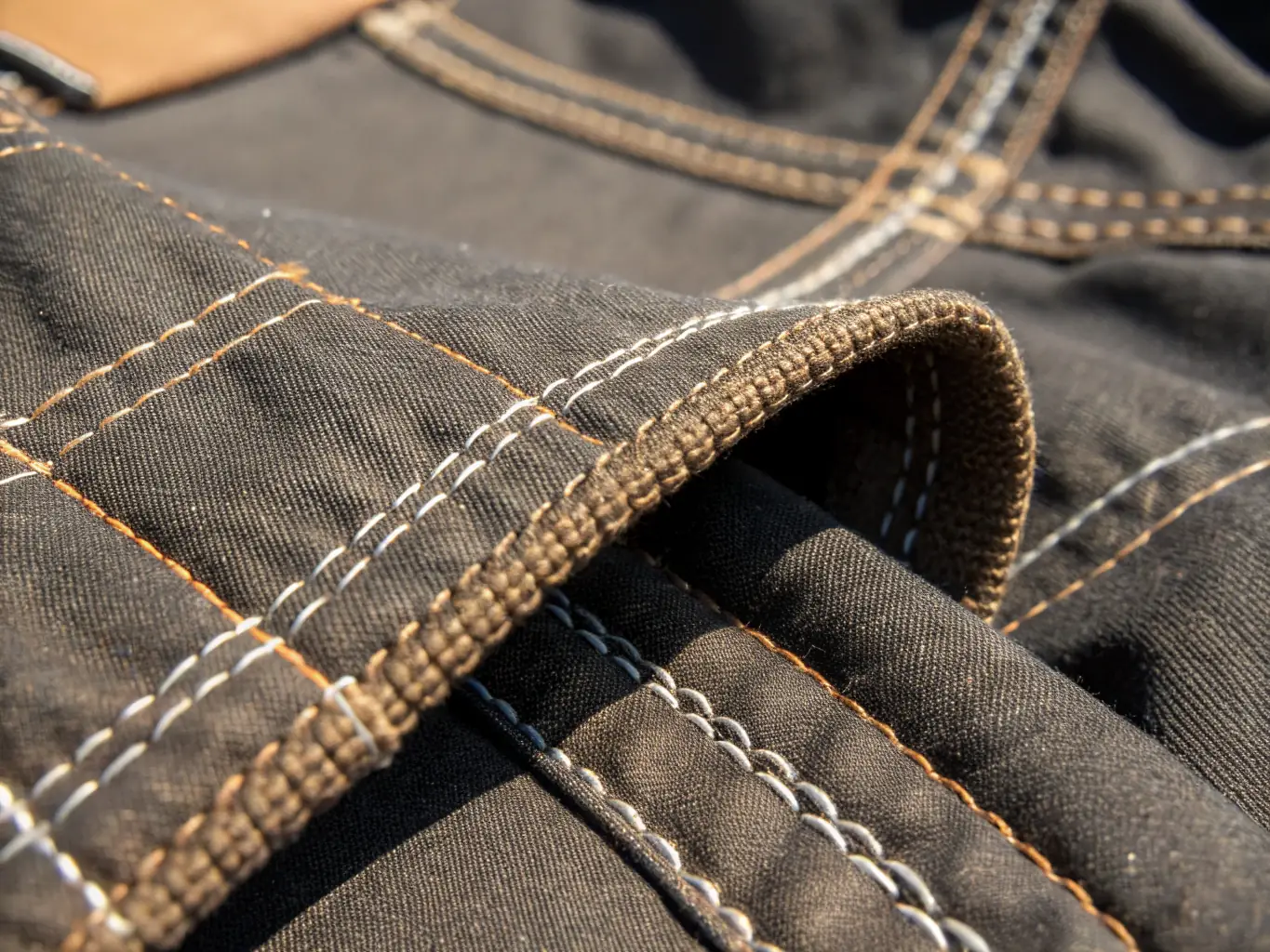 A detailed image of industrial-grade cotton broadwoven fabrics, emphasizing their strength and resilience, suitable for various industrial applications.